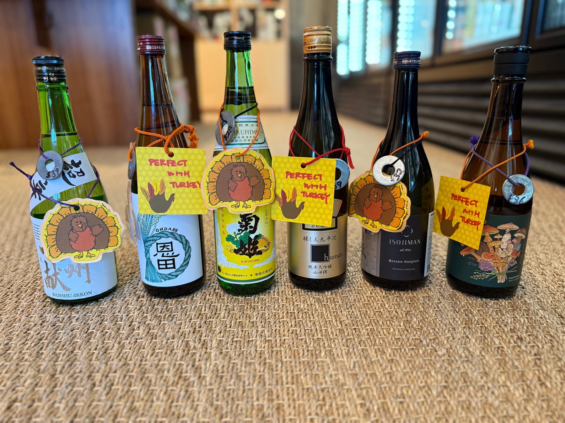 Thanksgiving Sake – The Turkey Tags Are Back GOBBLE GOBBLE